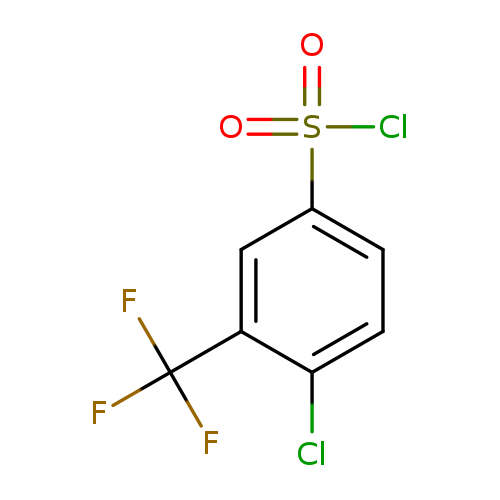 Clc1ccc(cc1C(F)(F)F)S(=O)(=O)Cl