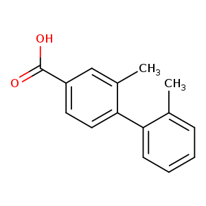 Cc1cc(ccc1c1ccccc1C)C(=O)O