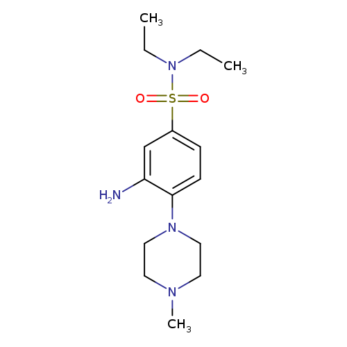 CCN(S(=O)(=O)c1ccc(c(c1)N)N1CCN(CC1)C)CC
