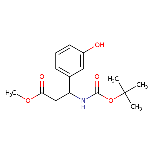 COC(=O)CC(c1cccc(c1)O)NC(=O)OC(C)(C)C