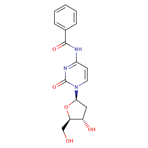 OC[C@H]1O[C@H](C[C@@H]1O)n1ccc(nc1=O)NC(=O)c1ccccc1