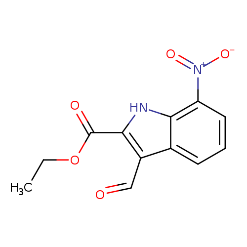 CCOC(=O)c1[nH]c2c(c1C=O)cccc2[N+](=O)[O-]