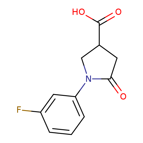 OC(=O)C1CC(=O)N(C1)c1cccc(c1)F