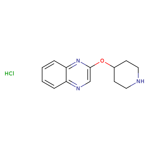 N1CCC(CC1)Oc1cnc2c(n1)cccc2.Cl