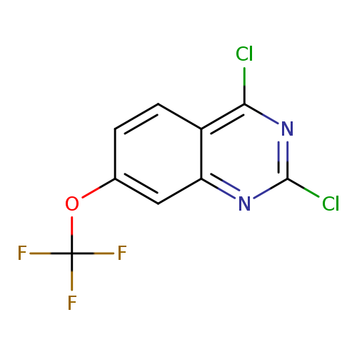 Clc1nc(Cl)c2c(n1)cc(cc2)OC(F)(F)F