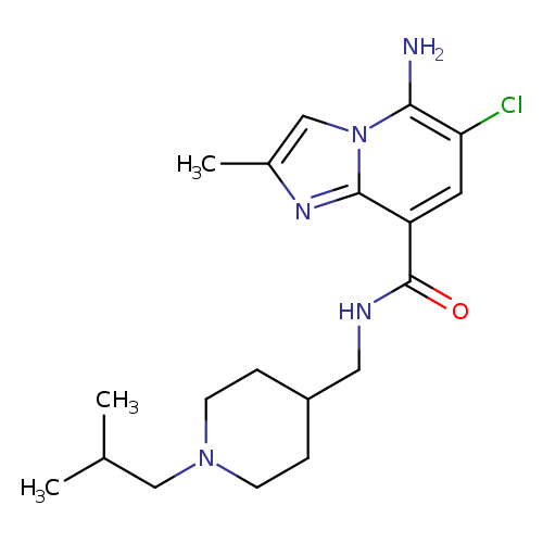 CC(CN1CCC(CC1)CNC(=O)c1cc(Cl)c(n2c1nc(c2)C)N)C
