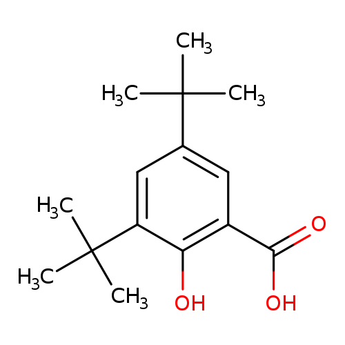 OC(=O)c1cc(cc(c1O)C(C)(C)C)C(C)(C)C