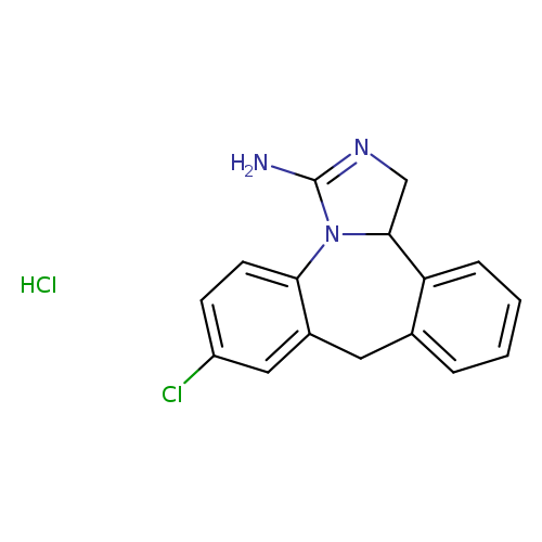 Clc1ccc2c(c1)Cc1ccccc1C1N2C(=NC1)N.Cl
