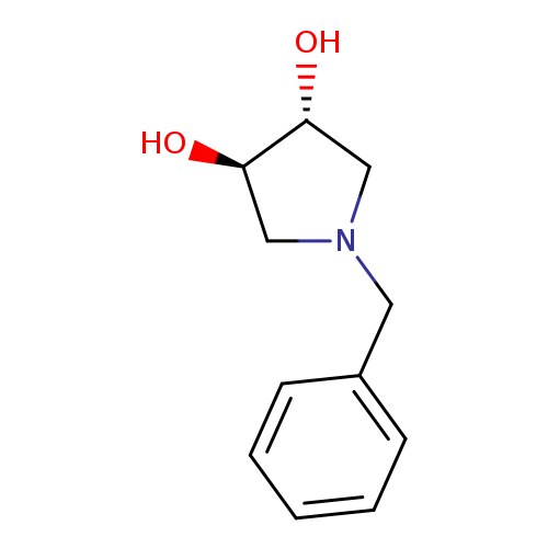 O[C@@H]1CN(C[C@H]1O)Cc1ccccc1