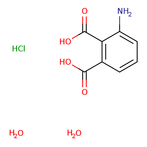 OC(=O)c1c(N)cccc1C(=O)O.Cl.O.O