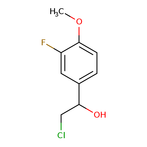 ClCC(c1ccc(c(c1)F)OC)O