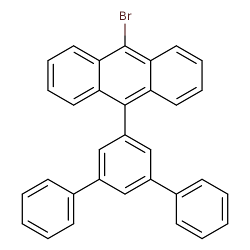 Brc1c2ccccc2c(c2c1cccc2)c1cc(cc(c1)c1ccccc1)c1ccccc1