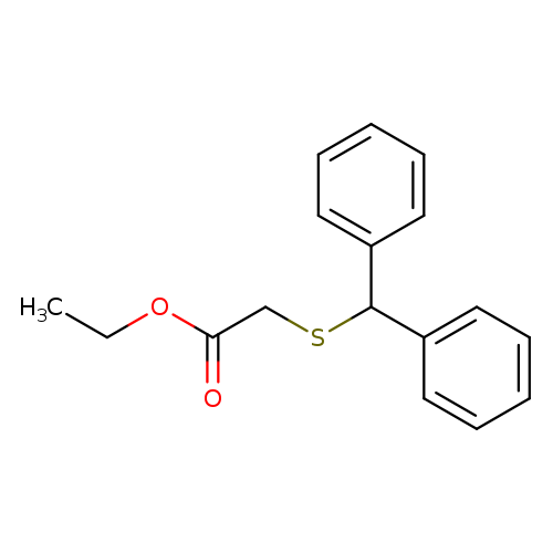CCOC(=O)CSC(c1ccccc1)c1ccccc1