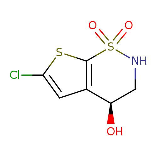 Clc1cc2c(s1)S(=O)(=O)NC[C@H]2O