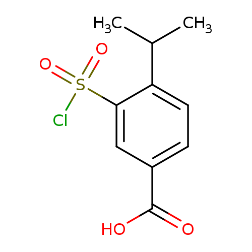 CC(c1ccc(cc1S(=O)(=O)Cl)C(=O)O)C