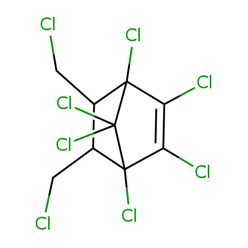 ClCC1C(CCl)C2(C(C1(Cl)C(=C2Cl)Cl)(Cl)Cl)Cl