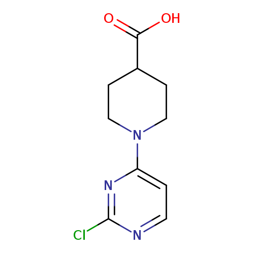 OC(=O)C1CCN(CC1)c1ccnc(n1)Cl