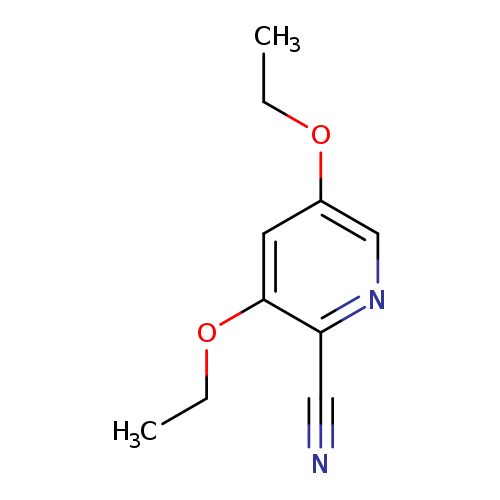 CCOc1cnc(c(c1)OCC)C#N