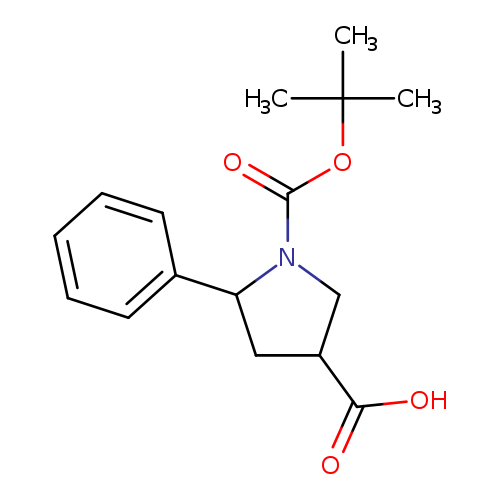 OC(=O)C1CN(C(C1)c1ccccc1)C(=O)OC(C)(C)C