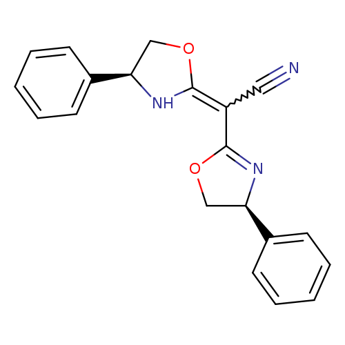 N#CC(=C1OC[C@@H](N1)c1ccccc1)C1=N[C@H](CO1)c1ccccc1