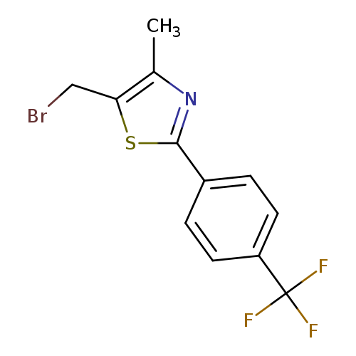 BrCc1sc(nc1C)c1ccc(cc1)C(F)(F)F