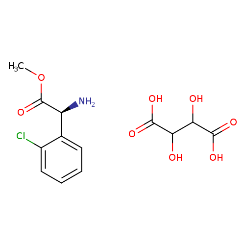 OC(=O)C(C(C(=O)O)O)O.COC(=O)[C@H](c1ccccc1Cl)N