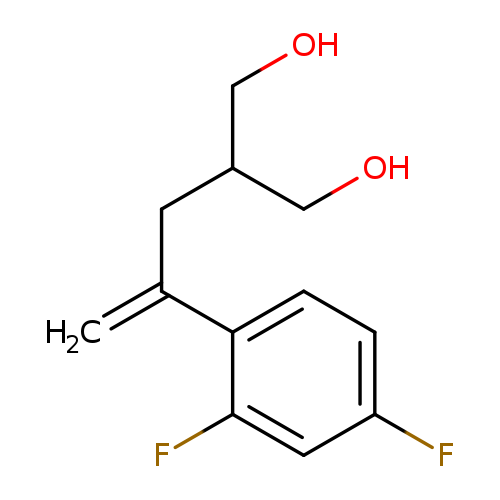 OCC(CC(=C)c1ccc(cc1F)F)CO