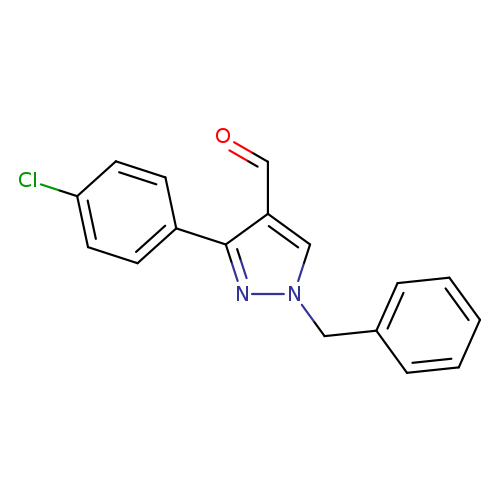 O=Cc1cn(nc1c1ccc(cc1)Cl)Cc1ccccc1