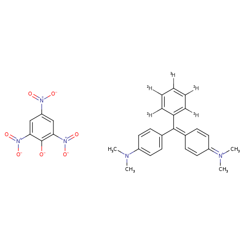 c1([2H])c([2H])c([2H])c(c(c1[2H])C(=C1C=CC(=[N+](C)C)C=C1)c1ccc(cc1)N(C)C)[2H].[O-][N+](=O)c1cc([N+](=O)[O-])c(c(c1)[N+](=O)[O-])[O-]