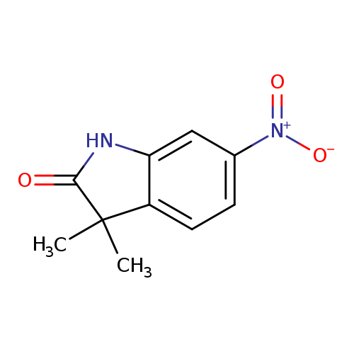 O=C1Nc2c(C1(C)C)ccc(c2)[N+](=O)[O-]