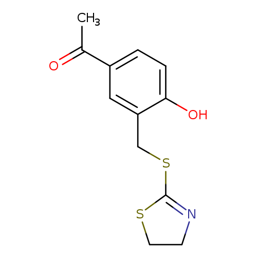 Oc1ccc(cc1CSC1=NCCS1)C(=O)C