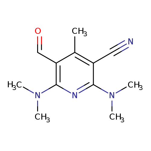 O=Cc1c(nc(c(c1C)C#N)N(C)C)N(C)C