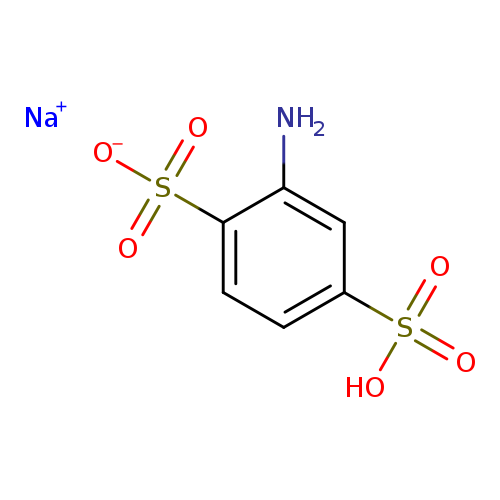 Nc1cc(ccc1S(=O)(=O)[O-])S(=O)(=O)O.[Na+]