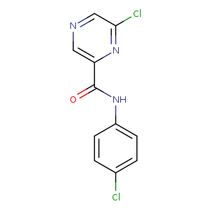 Clc1ccc(cc1)NC(=O)c1cncc(n1)Cl