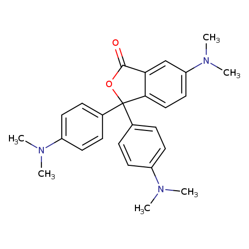 CN(c1ccc(cc1)C1(OC(=O)c2c1ccc(c2)N(C)C)c1ccc(cc1)N(C)C)C