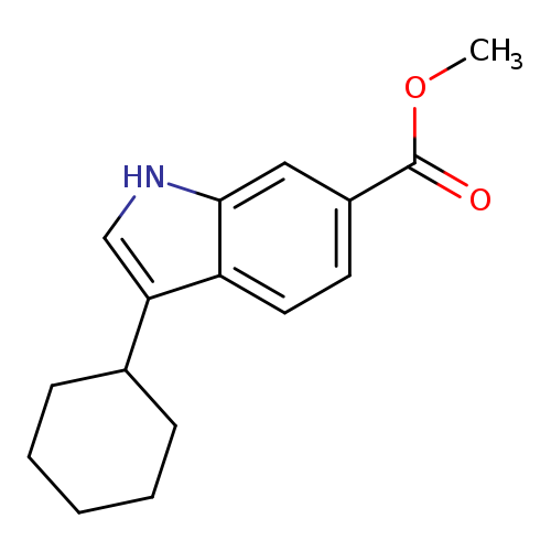 COC(=O)c1ccc2c(c1)[nH]cc2C1CCCCC1