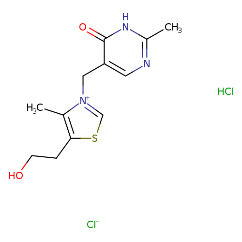 OCCc1sc[n+](c1C)Cc1cnc([nH]c1=O)C.Cl.[Cl-]