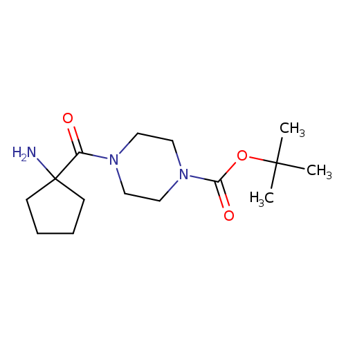O=C(N1CCN(CC1)C(=O)C1(N)CCCC1)OC(C)(C)C