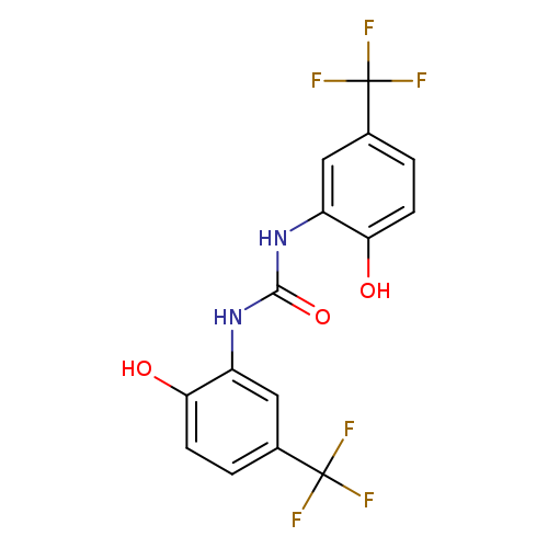 O=C(Nc1cc(ccc1O)C(F)(F)F)Nc1cc(ccc1O)C(F)(F)F