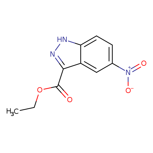 [O-][N+](=O)c1cc2c(n[nH]c2cc1)C(=O)OCC