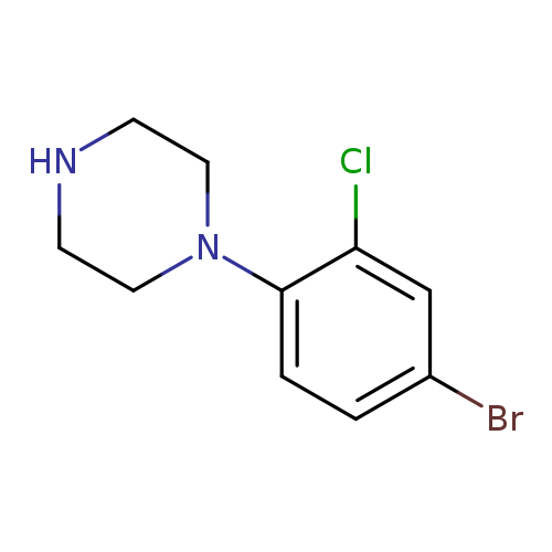 Brc1ccc(c(c1)Cl)N1CCNCC1