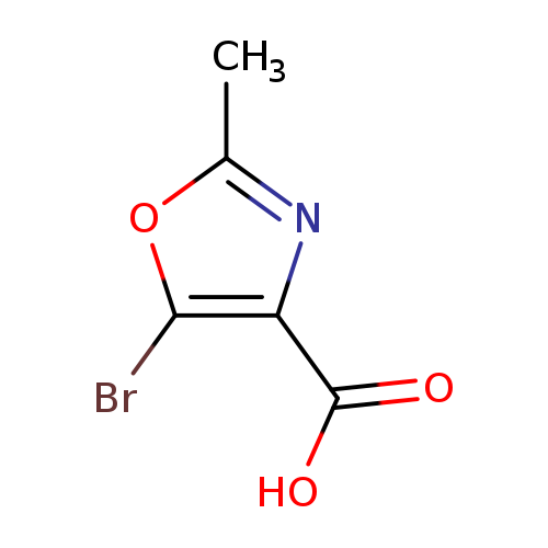 Cc1oc(c(n1)C(=O)O)Br