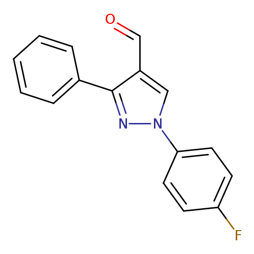 O=Cc1cn(nc1c1ccccc1)c1ccc(cc1)F