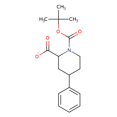[O-]C(=O)C1CC(CCN1C(=O)OC(C)(C)C)c1ccccc1