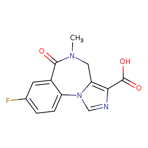 Fc1ccc2c(c1)C(=O)N(C)Cc1n2cnc1C(=O)O