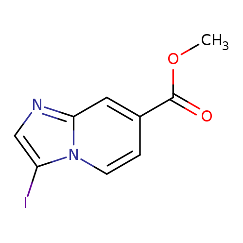 COC(=O)c1ccn2c(c1)ncc2I