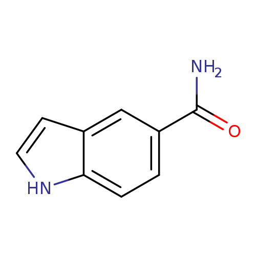 NC(=O)c1ccc2c(c1)cc[nH]2