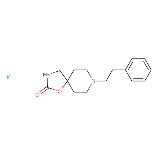 O=C1NCC2(O1)CCN(CC2)CCc1ccccc1.Cl