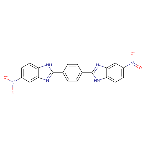 [O-][N+](=O)c1ccc2c(c1)nc([nH]2)c1ccc(cc1)c1nc2c([nH]1)ccc(c2)[N+](=O)[O-]