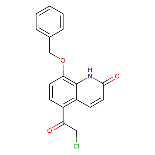 ClCC(=O)c1ccc(c2c1ccc(=O)[nH]2)OCc1ccccc1